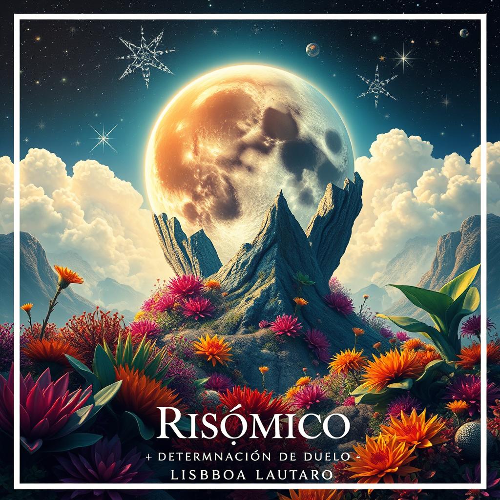 An enchanting artwork titled 'Risómico: Determinación de Duelo', attributed to the author Lisboa Lautaro, with the name elegantly positioned at the bottom