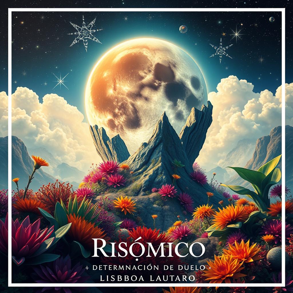 An enchanting artwork titled 'Risómico: Determinación de Duelo', attributed to the author Lisboa Lautaro, with the name elegantly positioned at the bottom