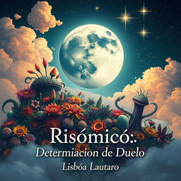 A captivating artwork titled 'Risómico: Determinación de Duelo', featuring the author's name Lisboa Lautaro elegantly positioned at the bottom