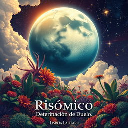 A captivating artwork titled 'Risómico: Determinación de Duelo', featuring the author's name Lisboa Lautaro elegantly positioned at the bottom