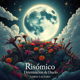 A captivating artwork titled 'Risómico: Determinación de Duelo', featuring the author's name Lisboa Lautaro elegantly positioned at the bottom