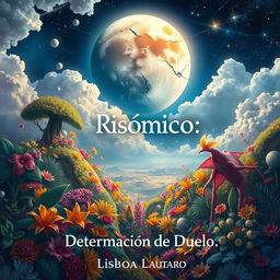 An intriguing artwork titled 'Risómico: Determinación de Duelo', featuring the author's name Lisboa Lautaro beautifully displayed at the bottom