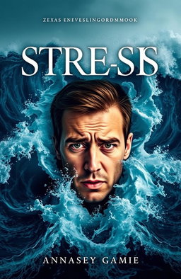 A visually striking book cover featuring a person experiencing intense stress, their face showing a mixture of anxiety and turmoil