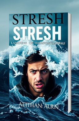A visually striking book cover featuring a person experiencing intense stress, their face showing a mixture of anxiety and turmoil