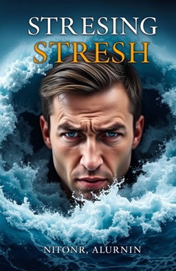 A visually striking book cover featuring a person experiencing intense stress, their face showing a mixture of anxiety and turmoil
