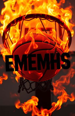 An intense and dynamic 3X3 basketball scene featuring the text 'EMEMHS' prominently displayed across the foreground