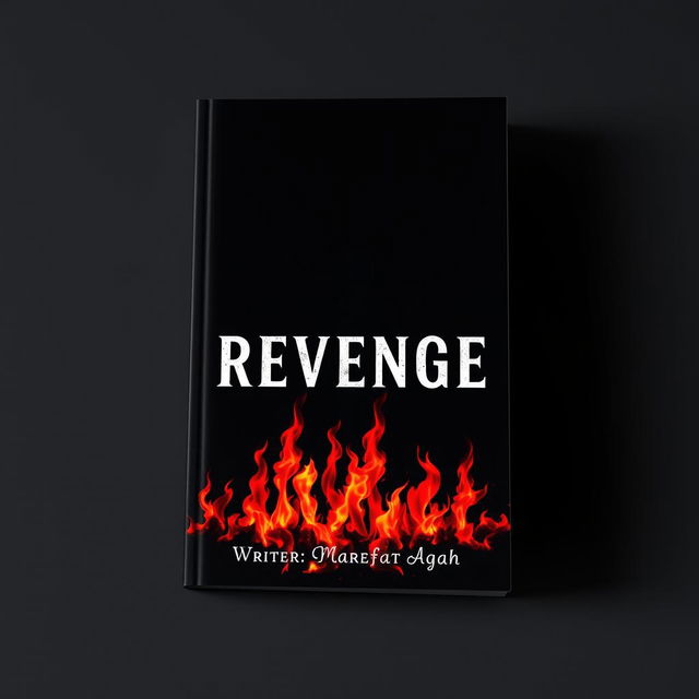 A striking book cover design featuring a solid black background that exudes a sense of mystery and intensity