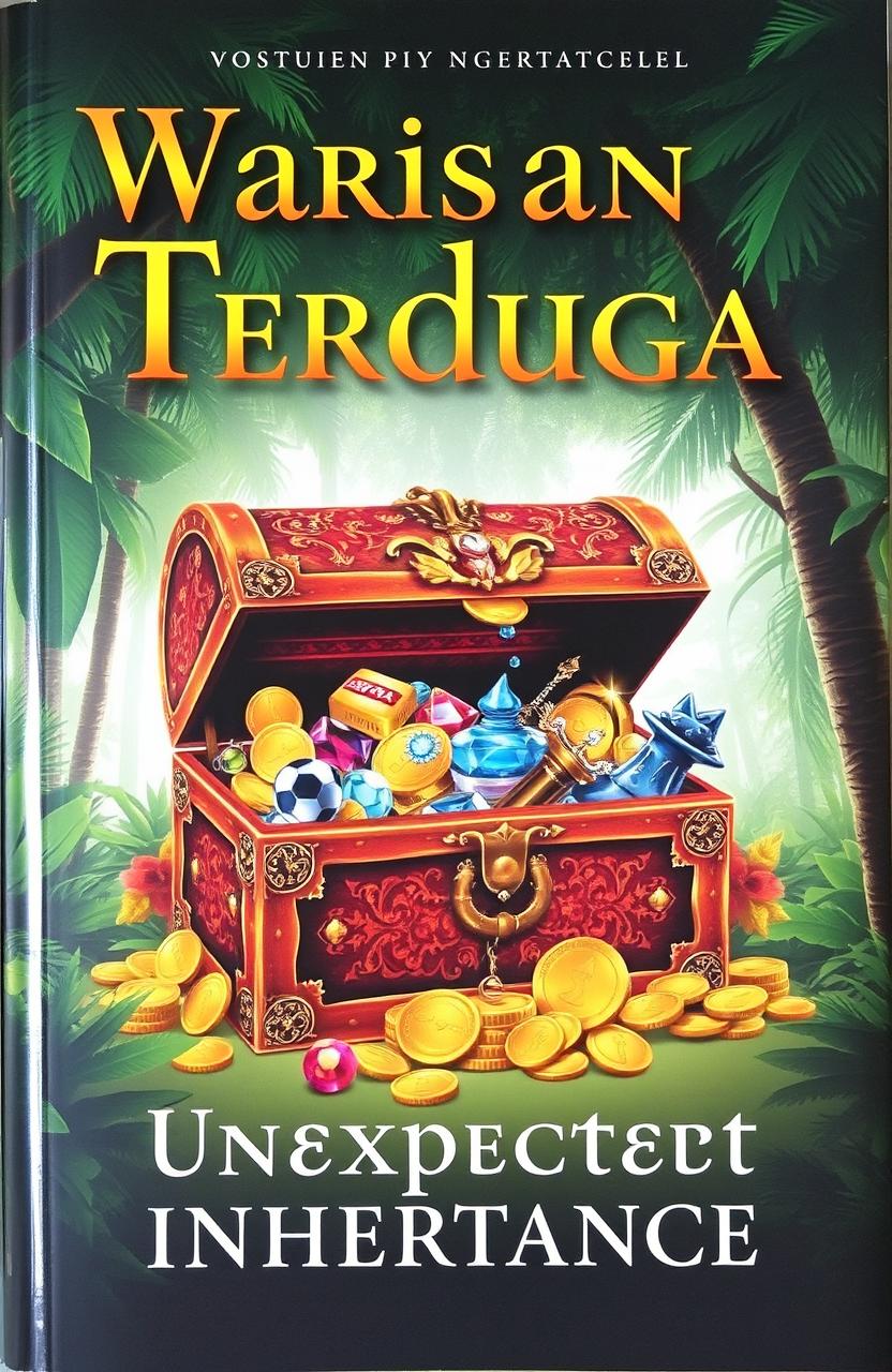 A captivating novel cover for a book titled 'Warisan Tak Terduga' (Unexpected Inheritance)