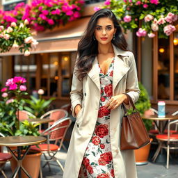 A stylish French woman aged 30 to 45, exuding charm and sophistication