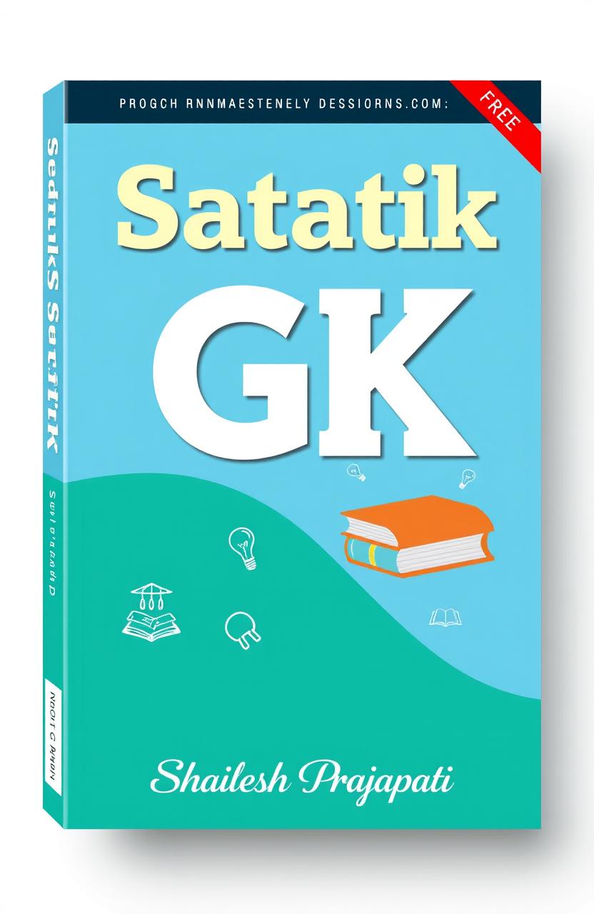 A stylish, eye-catching book cover design for 'Satatik Gk' by Shailesh Prajapati, featuring bold typography for the title, a clean and modern aesthetic, and subtle graphics that hint at knowledge and wisdom, such as books, light bulbs, or academic symbols