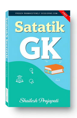 A stylish, eye-catching book cover design for 'Satatik Gk' by Shailesh Prajapati, featuring bold typography for the title, a clean and modern aesthetic, and subtle graphics that hint at knowledge and wisdom, such as books, light bulbs, or academic symbols