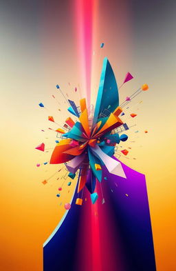 An artistic rendition inspired by the concept of 'Statik Gk' as envisioned by Shailesh Prajapati, featuring abstract shapes and dynamic elements that represent motion frozen in time