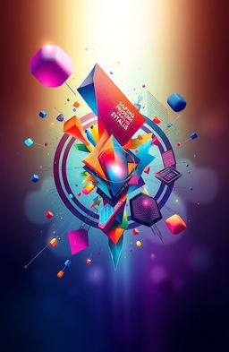 An artistic rendition inspired by the concept of 'Statik Gk' as envisioned by Shailesh Prajapati, featuring abstract shapes and dynamic elements that represent motion frozen in time