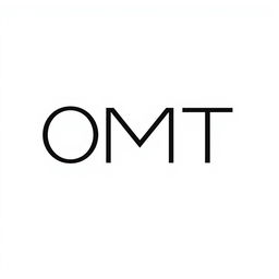 A clean and modern logo featuring the letters O, M, and T, designed in a black color against a white background