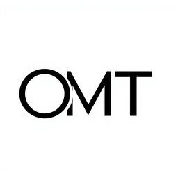 A clean and modern logo featuring the letters O, M, and T, designed in a black color against a white background