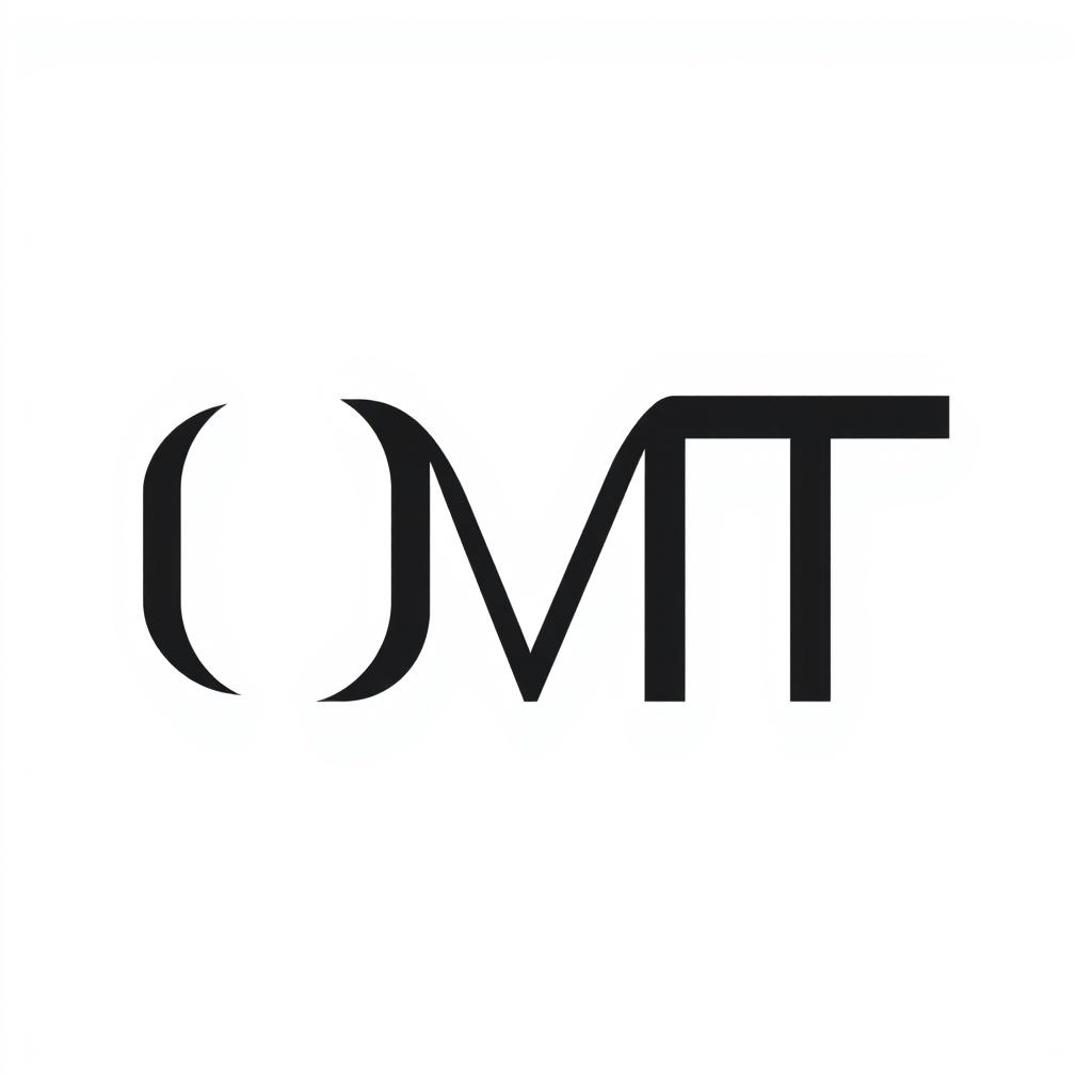 A clean and modern logo featuring the letters O, M, and T, designed in a black color against a white background