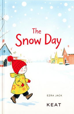 A beautifully illustrated book cover for the classic children's story "The Snowy Day" by Ezra Jack Keats