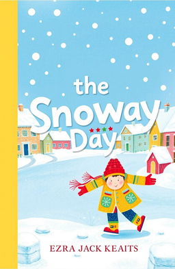 A beautifully illustrated book cover for the classic children's story "The Snowy Day" by Ezra Jack Keats