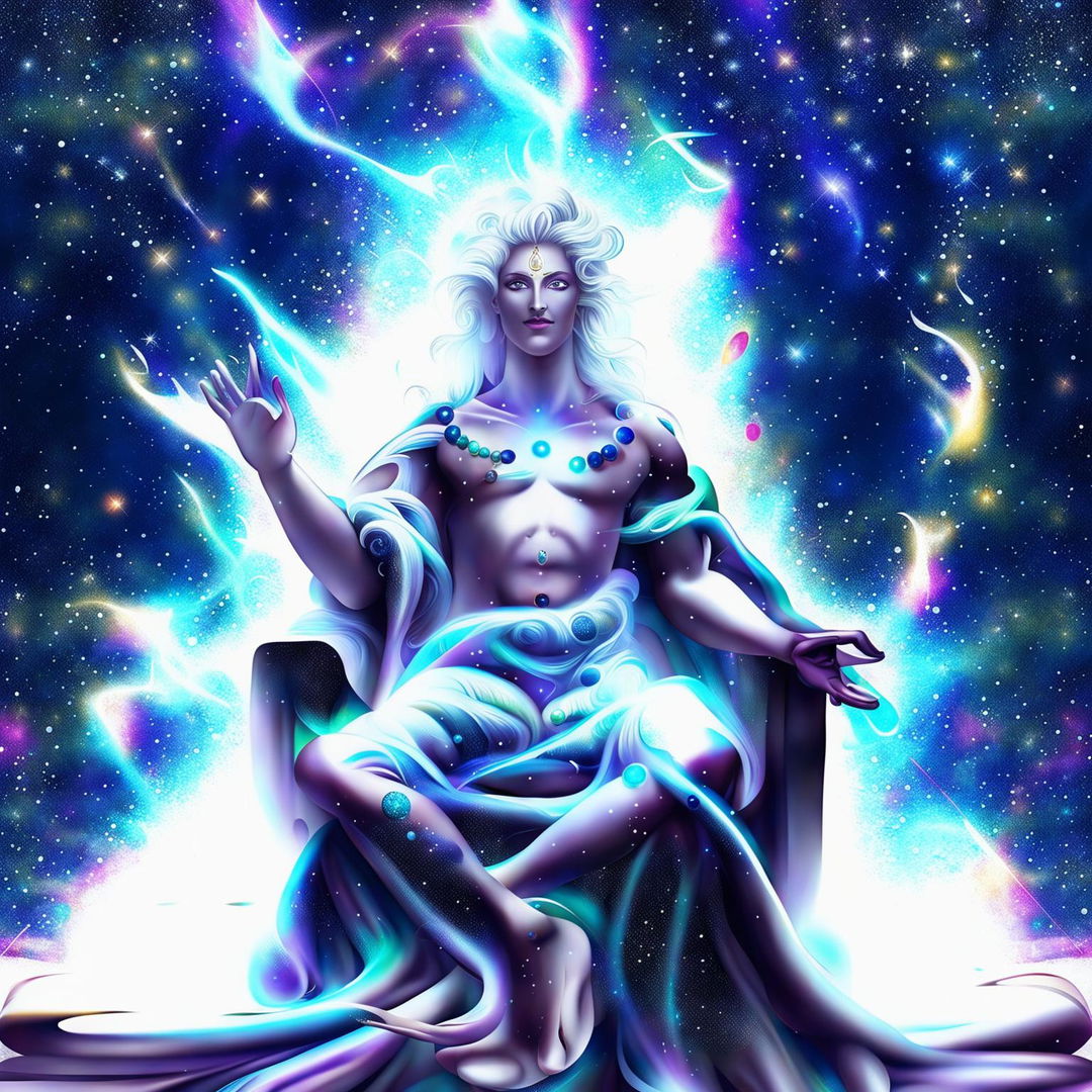 A high-quality digital art image depicting the 'God of the Gods'