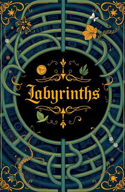 A beautifully illustrated book cover for 'Labyrinths' by Jorge Luis Borges