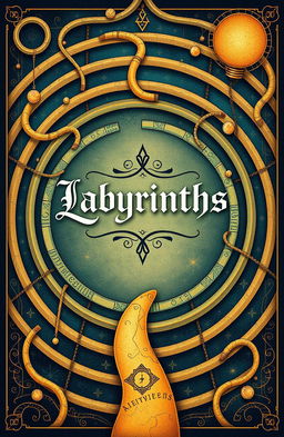 A beautifully illustrated book cover for 'Labyrinths' by Jorge Luis Borges