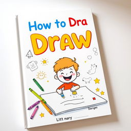 An engaging and illustrated book cover for a children's book titled 'How to Draw: Fun Learning for Kids'