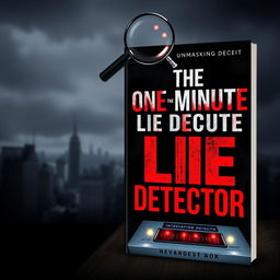 An intriguing e-book cover design for 'The One-Minute Lie Detector: Unmasking Deceit