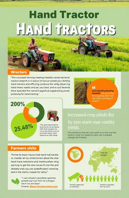 An informative and visually engaging activity report showcasing the agricultural assistance provided by hand tractors