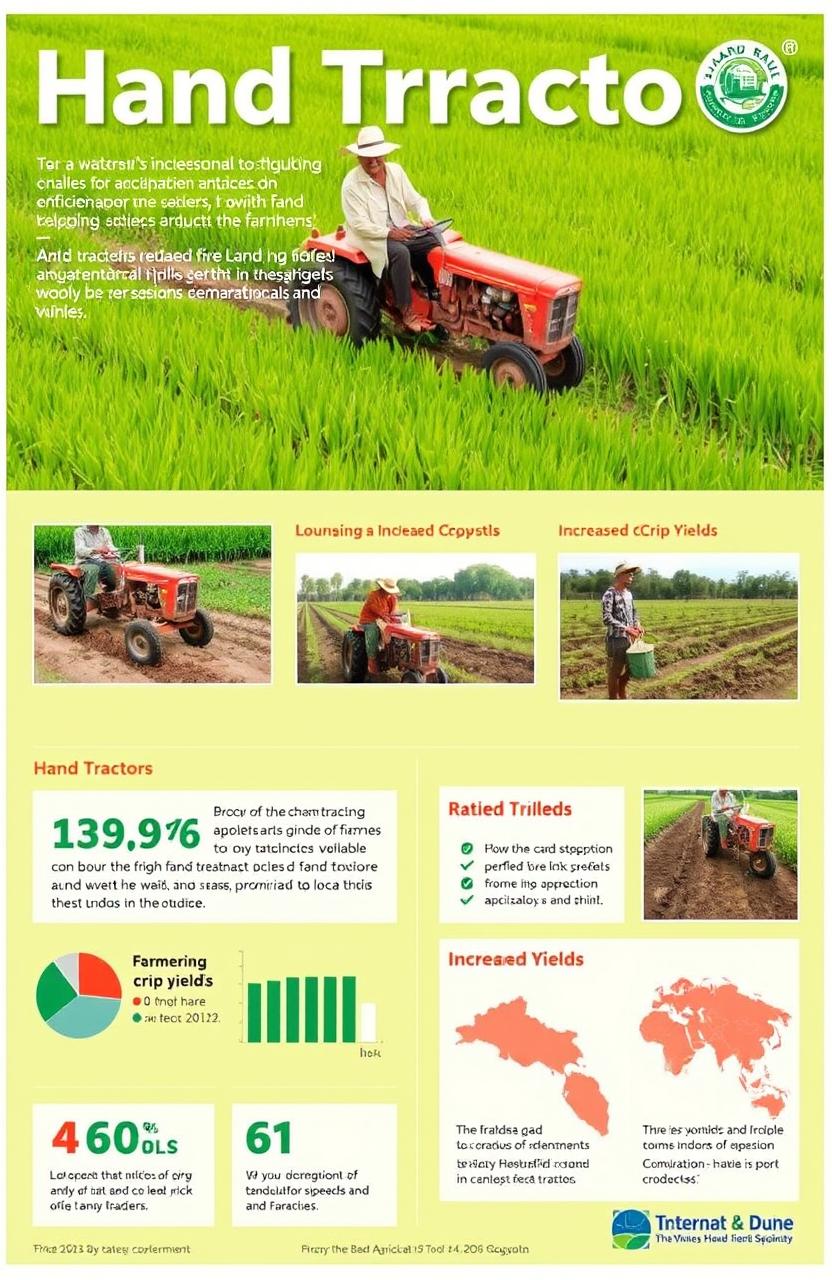 An informative and visually engaging activity report showcasing the agricultural assistance provided by hand tractors