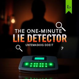 A captivating e-book cover design for 'The One-Minute Lie Detector: Unmasking Deceit