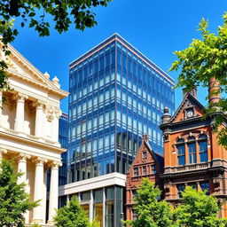 A collection of stunning bank facades showcasing diverse architectural styles