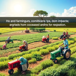 An engaging and informative report about agricultural assistance programs focused on the distribution and impact of hand tractors in rural farming communities