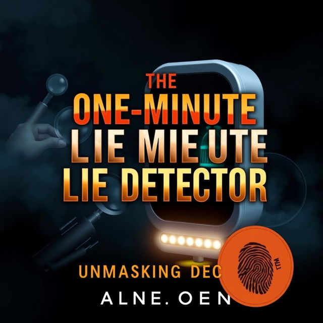 A striking e-book cover design for 'The One-Minute Lie Detector: Unmasking Deceit