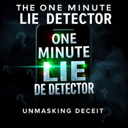 A visually compelling e-book cover for 'The One-Minute Lie Detector: Unmasking Deceit