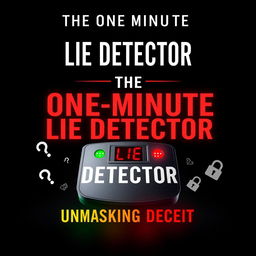 An engaging e-book cover design for 'The One-Minute Lie Detector: Unmasking Deceit