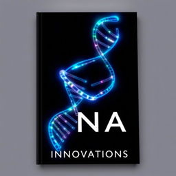 A sleek and futuristic book cover featuring a DNA double helix designed to resemble the number '8'