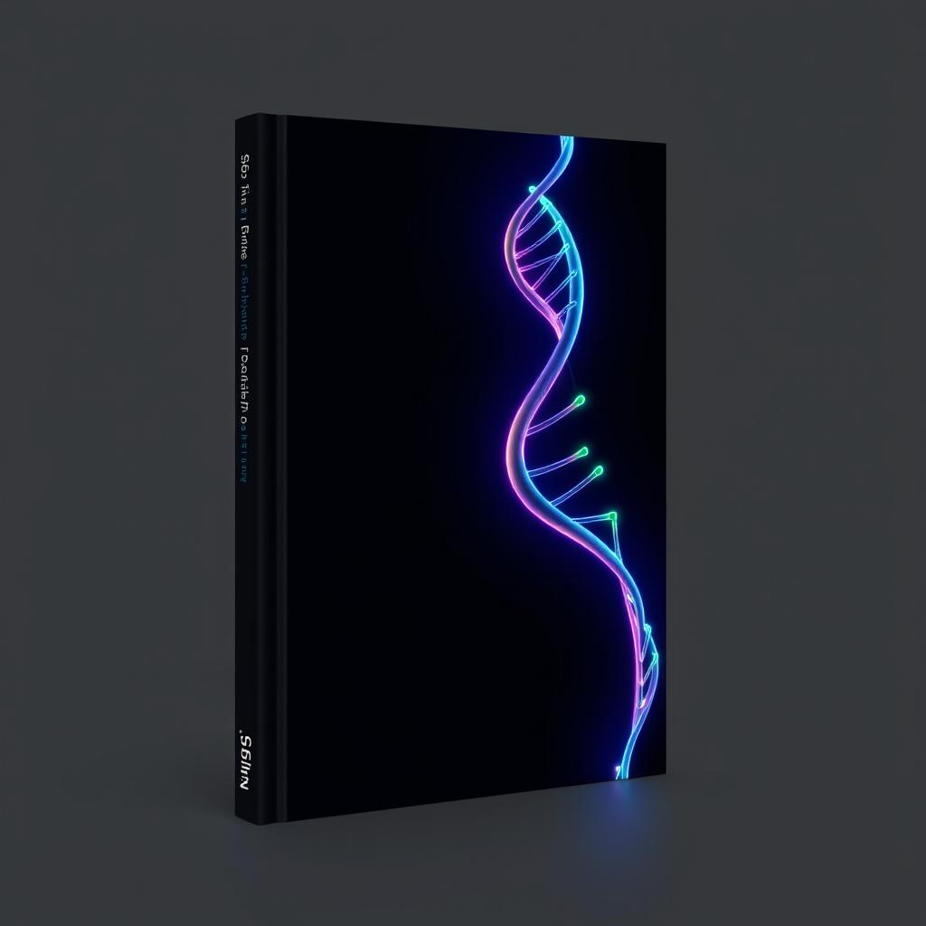 A striking book cover design featuring the number '8' elegantly crafted from a DNA double helix