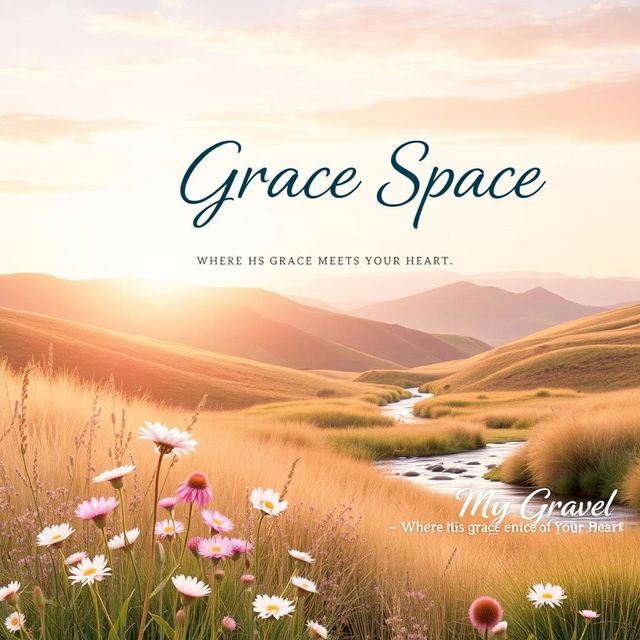 A book cover design for 'My Grace Space: Where His Grace Meets Your Heart'