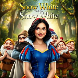 A live-action movie poster for 'Snow White and the Seven Dwarfs'