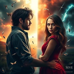 A visually impactful scene that encompasses the themes of love, identity, regret, and societal expectations
