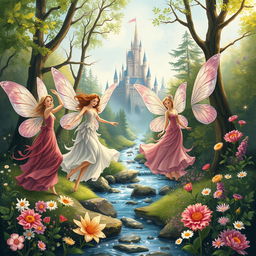 A visually stunning and completely unique book cover for a flower fairy book infused with positive affirmations for adults