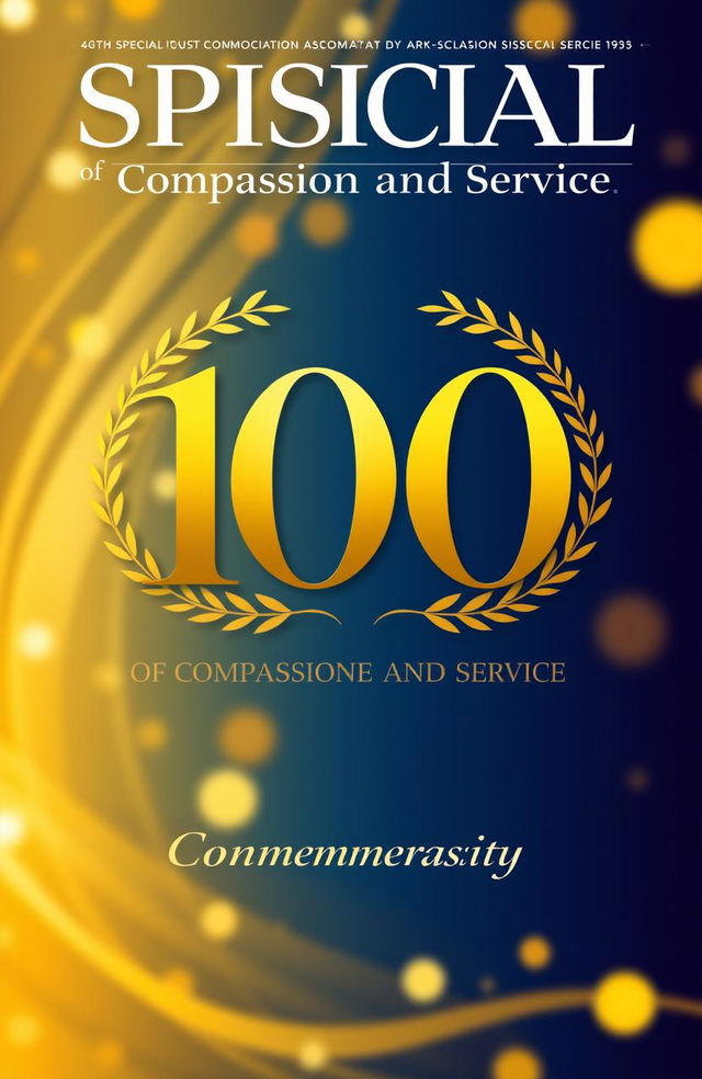 A vibrant and elegant cover design for a special issue commemorating the 100th anniversary of a charitable association