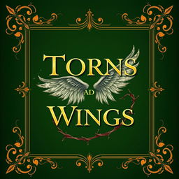 A beautifully crafted book cover design for the historical fantasy titled 'Thorns and Wings'