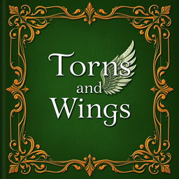 A beautifully crafted book cover design for the historical fantasy titled 'Thorns and Wings'