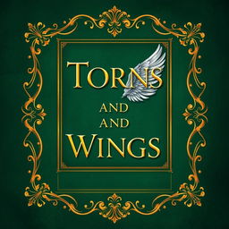 A beautifully crafted book cover design for the historical fantasy titled 'Thorns and Wings'