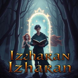 A mystical forest background with dim lighting, depicting the strange world of Izharan