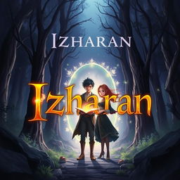 A mystical forest background with dim lighting, depicting the strange world of Izharan