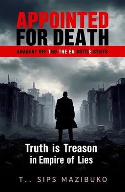 A gripping and thought-provoking book cover for 'Appointed for Death: Truth is Treason in an Empire of Lies' by T