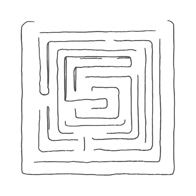 A simple two-dimensional maze designed for an 8-year-old child