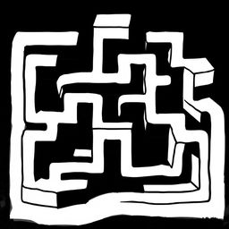 A simple two-dimensional maze designed for an 8-year-old child